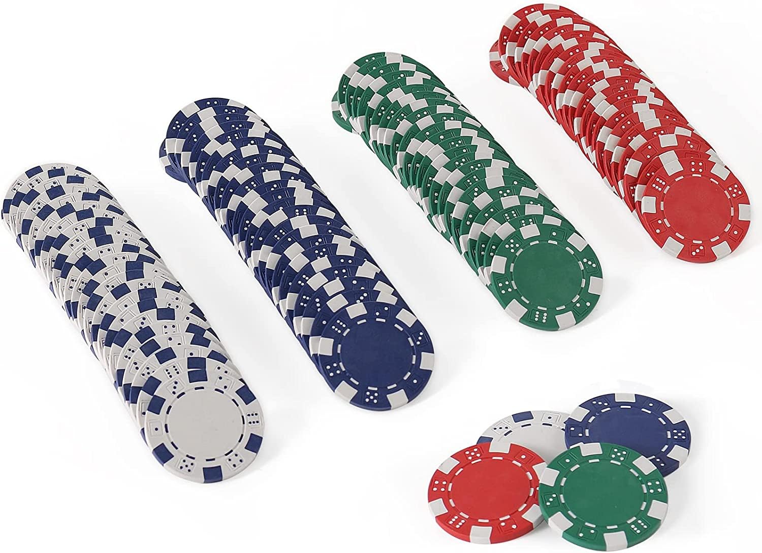 LUOBAO Poker Chips,Poker Chips Set for Card Board Game,11.5 Gram,for Texas Hold'em, Blackjack,Card Club or Late Night Poker Games