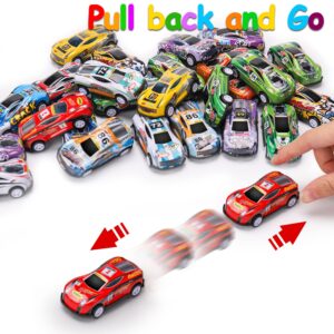 AugToy 26 Pack Pull Back Toy Cars Mini Die-Cast Race Vehicles Bulk Party Favors Supplies Goodie Bag Stuffers Pinata Fillers Class Treasure Chest Prize Box Toys Boys Girls Gifts for 3 4 5 + Year Old