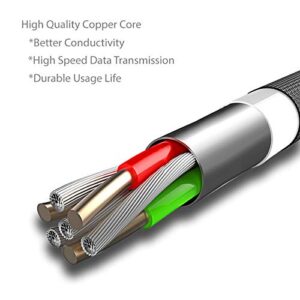 BoxWave Cable Compatible with Corsair HS75 XB Wireless - AllCharge 3-in-1 Cable for Corsair HS75 XB Wireless - Jet Black