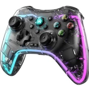 Thunder Tech Wireless Switch Controller/Transparent Look/Back Buttons/Compatible with N-Switch/Switch Lite/OLED/Dual Vibration/Compatible with PC and programmable