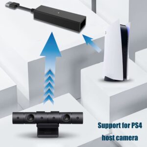 Diyeeni for PS5 for PS4 Camera Adapter Cable, PS VR Converter Cable with LED Indicator, Portable Converter Connecting Cable for PS5 Game Console for PS4 Host Camera