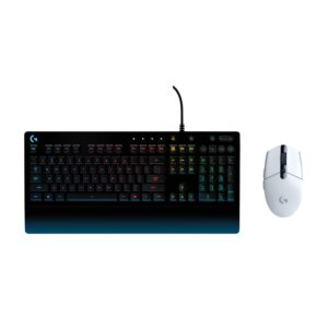 Logitech G305 Lightspeed Wireless Gaming Mouse + G213 Prodigy Gaming Keyboard Bundle - White