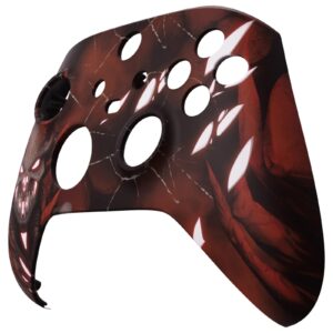 eXtremeRate Glow in Dark Shell for Xbox Series X & S Controller - Unleash Your Style - Scarlet Demon Custom Acessories Skin Front Housing Cover for Xbox Core Controller Wireless [Control NOT Included]