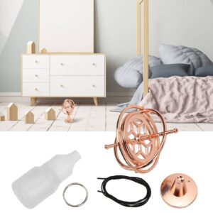 Spinning Top Toy, Zinc Alloy Decompression Rose Gold Balanced Gyroscope with Rope for Decoration for Gift