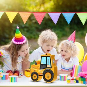 Construction Dump Truck Piñata Construction Piñata with Blindfold and Bat Construction Party Supplies Tractor Excavator Piñata for Kids Construction Truck Birthday Decor(Bulldozer)