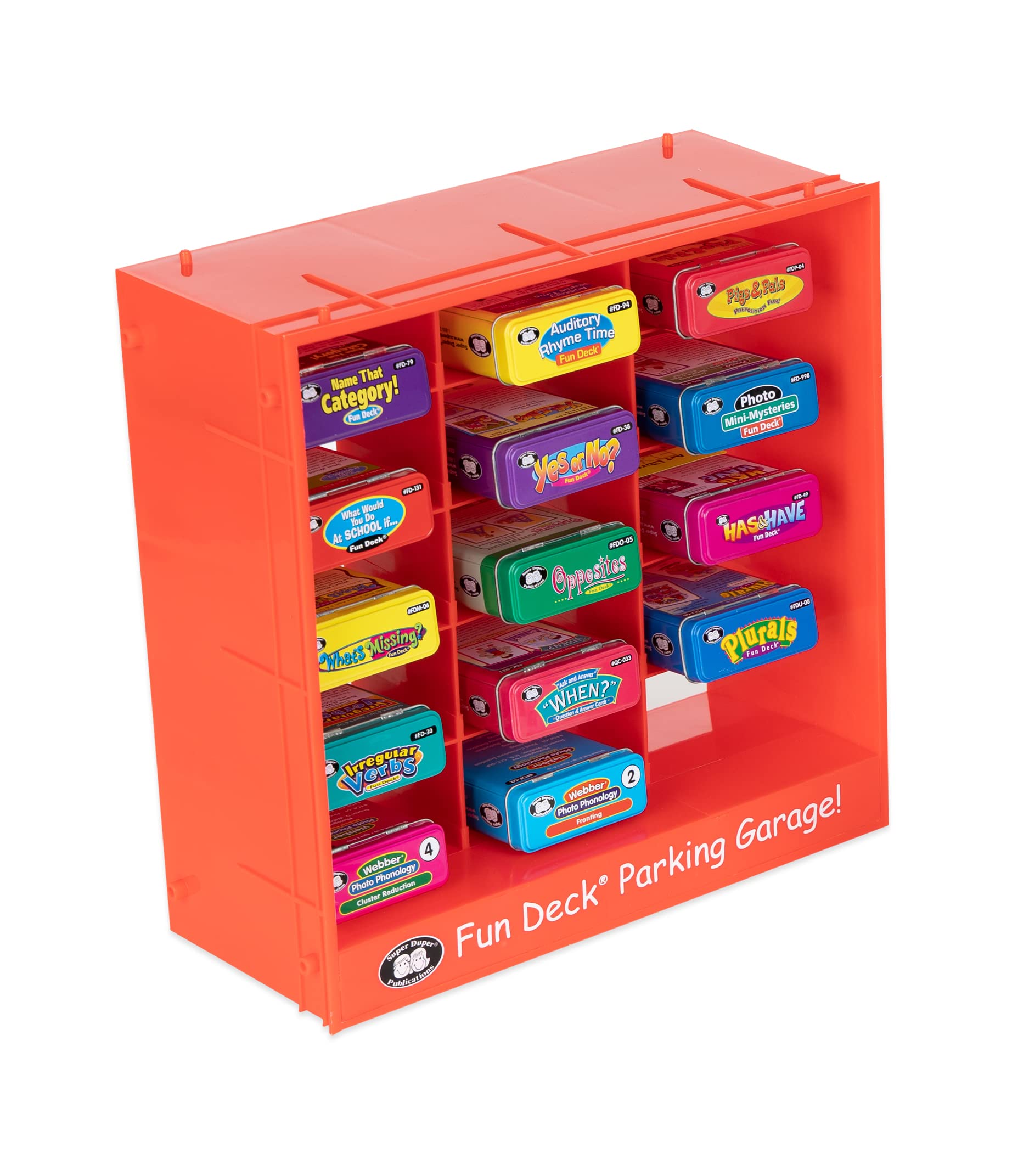 Super Duper Publications | Fun Deck® Parking Garage | Card Deck Storage Organizer Display