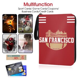 KivolFun San Francisco Football Card Binder with Sleeves, 900 Pocket, 3 Ring, Waterproof, Dustproof, Durable