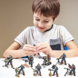 MEIEST SWAT Model Equipment Assembly Building Block Toys,8 PCS City Police Action Mini-figures with Multiple Military Weapons Accessories,Party Favors Set for Boys