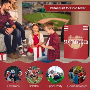 KivolFun San Francisco Football Card Binder with Sleeves, 900 Pocket, 3 Ring, Waterproof, Dustproof, Durable