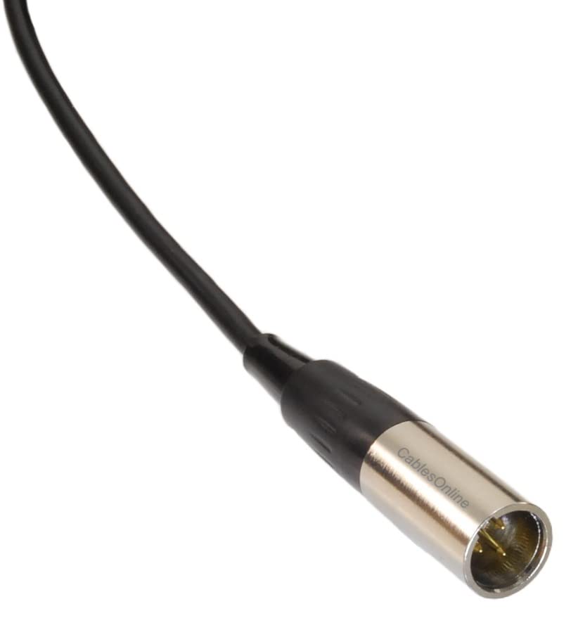 CablesOnline 6-inches Mini-XLR 3-Pin Male to Mini-XLR 3-Pin Female Pro Microphone Cable, XM-000