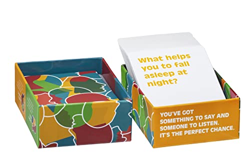 ChatterChance Kids: Conversation Card Game Gift for Family Fun Activities or Car Travel Road Trip Games for Children - 80 Thought Provoking Question Deck of Cards Learning Social Skills Therapy