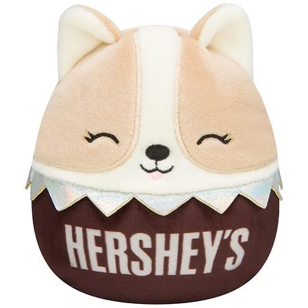 Squishmallow Official Kellytoy Disney Characters Squishy Soft Stuffed Plush Toy Animal (5 Inch, Regina Corgi Hershey'sl)