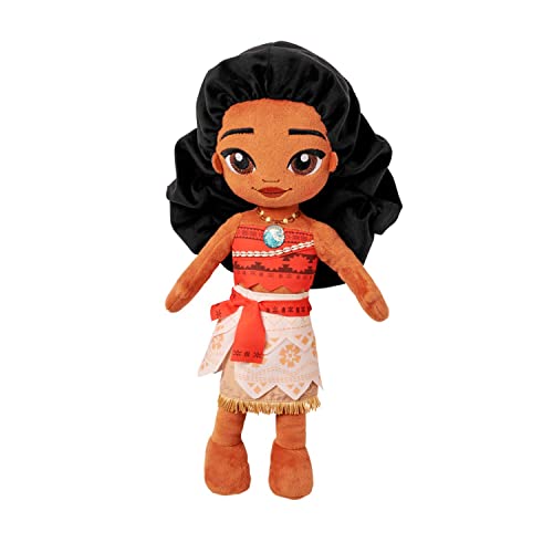 Disney Store Official Princess Plush Doll (Moana) Medium 14 Inches, Princess Dolls with Embroidered Features, Plush Toys, Princess Toys for Girls