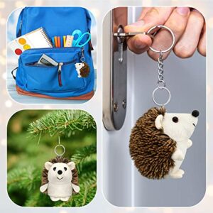 12 Pcs Mini Hedgehog Bulk Plush Stuffed Animal 4 Inch Hedgehog Plush Stuffed Toy Easter Decoration DIY Keychain Accessories Kid Children Classroom Gifts for Baby Shower Birthday Wedding Party Favor