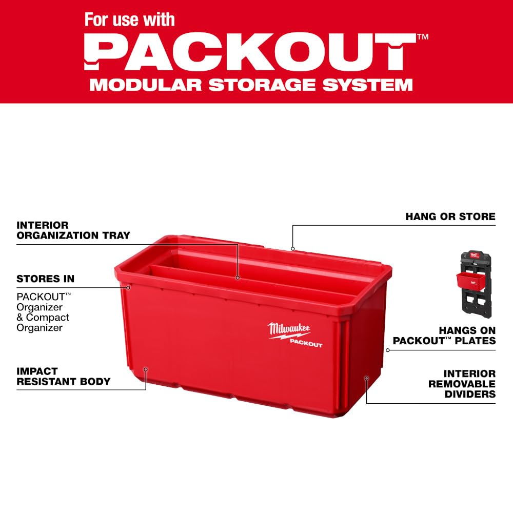 Milwaukee 48-22-8063 2PK PACKOUT Shop Storage Large Bin Set