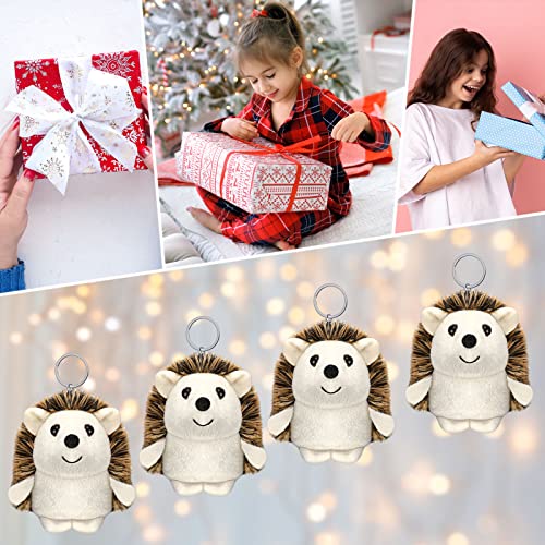 12 Pcs Mini Hedgehog Bulk Plush Stuffed Animal 4 Inch Hedgehog Plush Stuffed Toy Easter Decoration DIY Keychain Accessories Kid Children Classroom Gifts for Baby Shower Birthday Wedding Party Favor