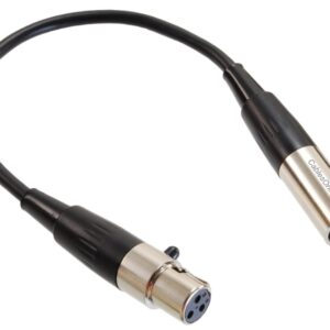 CablesOnline 6-inches Mini-XLR 3-Pin Male to Mini-XLR 3-Pin Female Pro Microphone Cable, XM-000