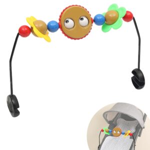 vikos products toy bar for baby bouncer - googly eyes toy plays music and balls make tinkling sounds - baby-safe plastic baby bouncer toys - easy to install baby bouncer accessory