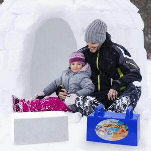 Holady Snow Fort Building Block,Snow Brick Maker and Sand Castle Mold, Beach and Snow Toys Kits for Kids, Outdoor Winter and Summer Fun Set Toys（4 PCS）