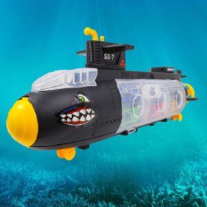 Kidplokio 7pc Submarine Shark Diecast Toy Car Carrier Boys Play Set, Ages 3 and Up