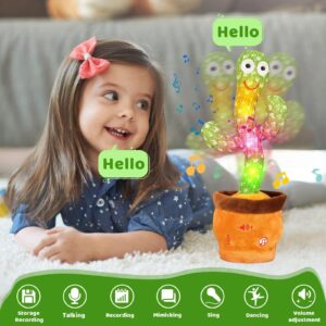 Dancing Cactus, Talking Cactus Toy, Dancing Cactus Mimicking Toy, Repeating and Recording What You Say, Cactus Baby Toy with LED, Repeat, Dance, Record (Dancing Cactus Recording + Song + Volume)