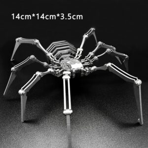 3D Metal Model Kits, Mechanical Spider King 3D Metal Puzzle,Steel Warcraft Collection DIY Animal Brain Teasers Simple 3D Puzzles Home Decor Art Craft Gifts Toys for Adult