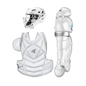 easton | jen schro fundamental 2.0 fastpitch softball catcher's set | white l