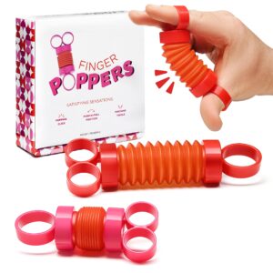 finger poppers fidget toys, finger fidgets for women, men, and young adults, finger strengthener and exerciser sensory toy, occupational therapy toys, pack of 2 stocking stuffers