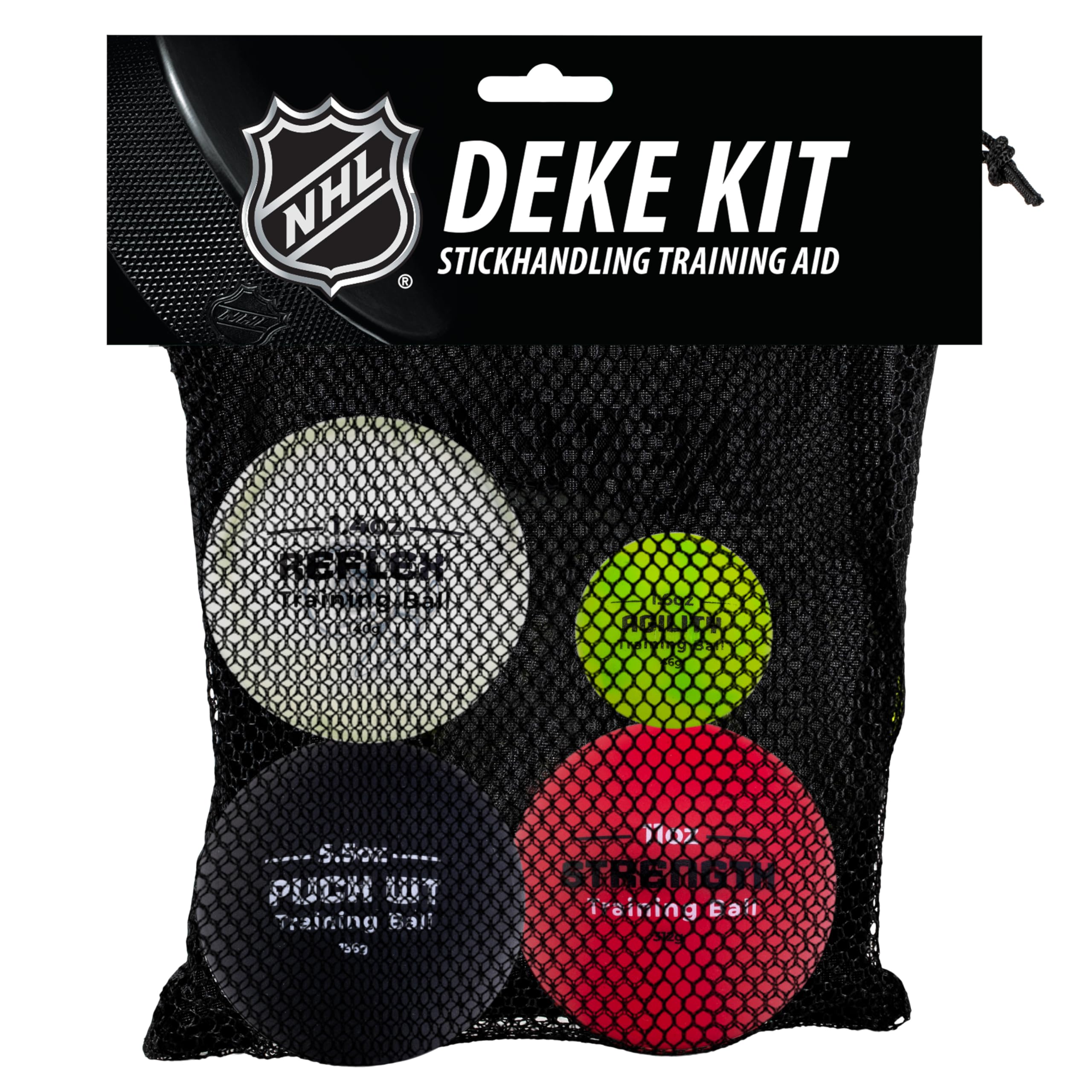 Franklin Sports Stickhandling Balls Training Aid - Hockey Balls Training Aid - Four Balls Included - Deke Kit