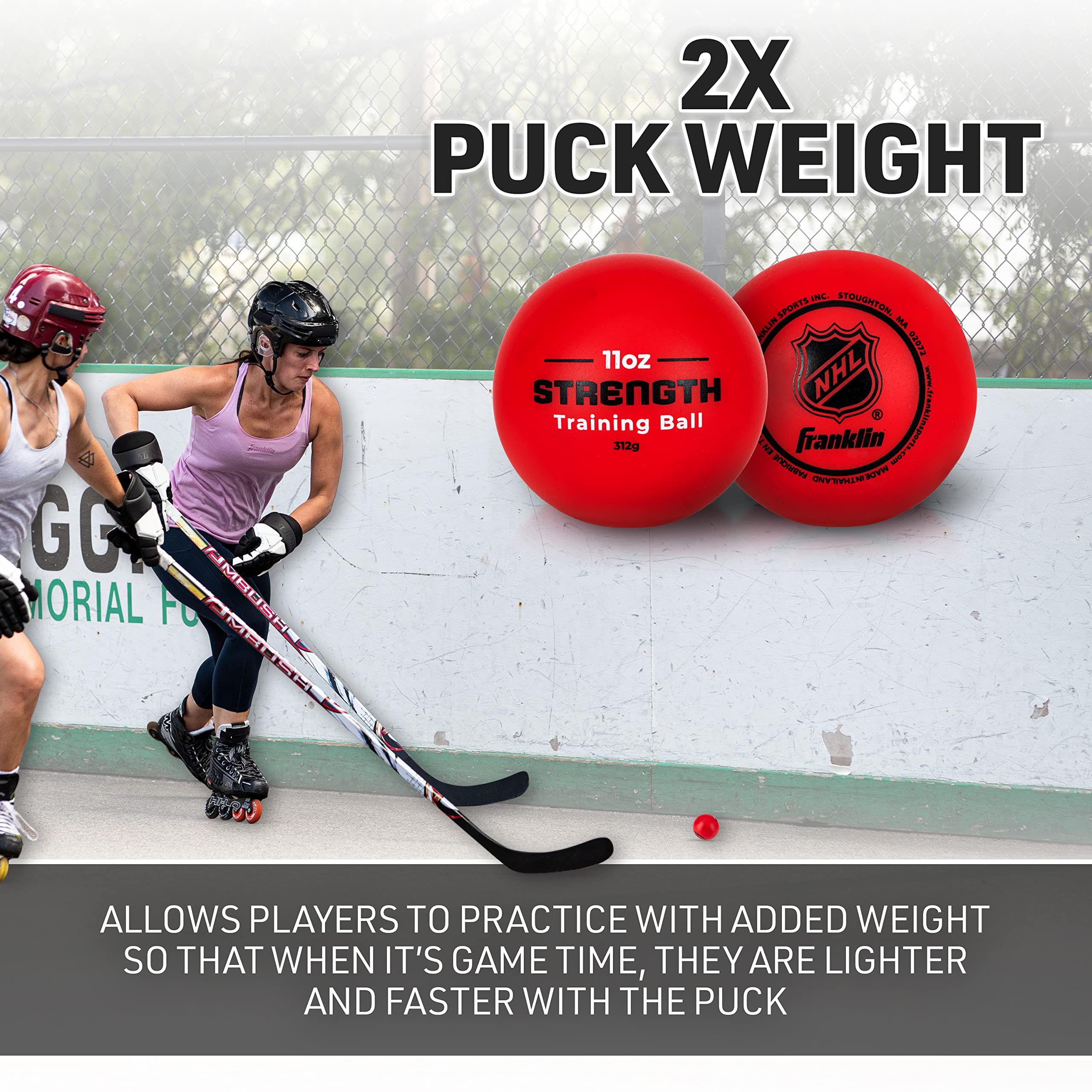 Franklin Sports Stickhandling Balls Training Aid - Hockey Balls Training Aid - Four Balls Included - Deke Kit