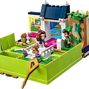 LEGO Disney Peter Pan & Wendy's Storybook Adventure 43220 Portable Playset with Micro Dolls and Pirate Ship, Travel Toy for Kids Ages 5 Plus