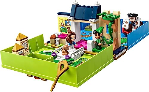 LEGO Disney Peter Pan & Wendy's Storybook Adventure 43220 Portable Playset with Micro Dolls and Pirate Ship, Travel Toy for Kids Ages 5 Plus