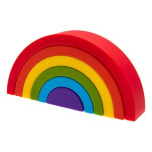 rainbow stacking toy | montessori toy for babies | silicone stacker | sensory toy | building puzzle toy | rainbow stacker | rainbow toy | pride rainbow | rainbow puzzle - 6 layers (rainbow colors)