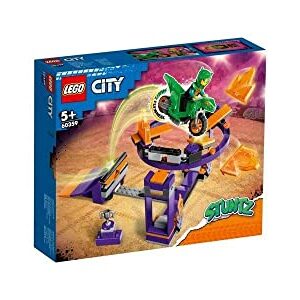 LEGO City Stuntz Dunk Stunt Ramp Challenge, 2in1 Action Set with Self-Driving Dinosaur Motorcycle Toy and Stunt Rider, Fun Activity for Kids, Boys, Girls 5 Years Old and Up, 60359