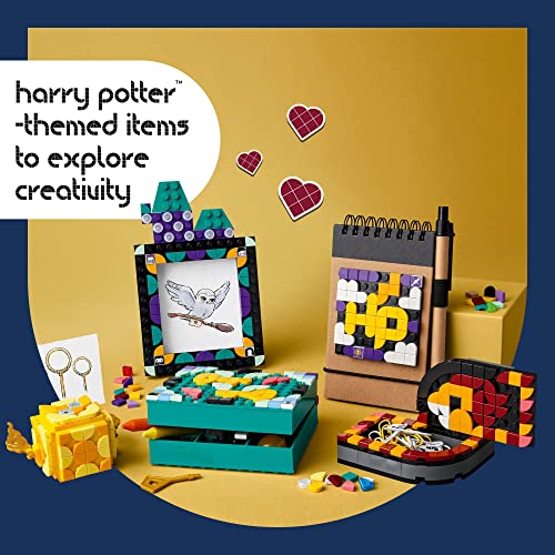 LEGO DOTS Hogwarts Desktop Kit 41811, DIY Harry Potter Back to School Accessories and Supplies, Desk Décor Items and Patch Sticker, Crafts Toys