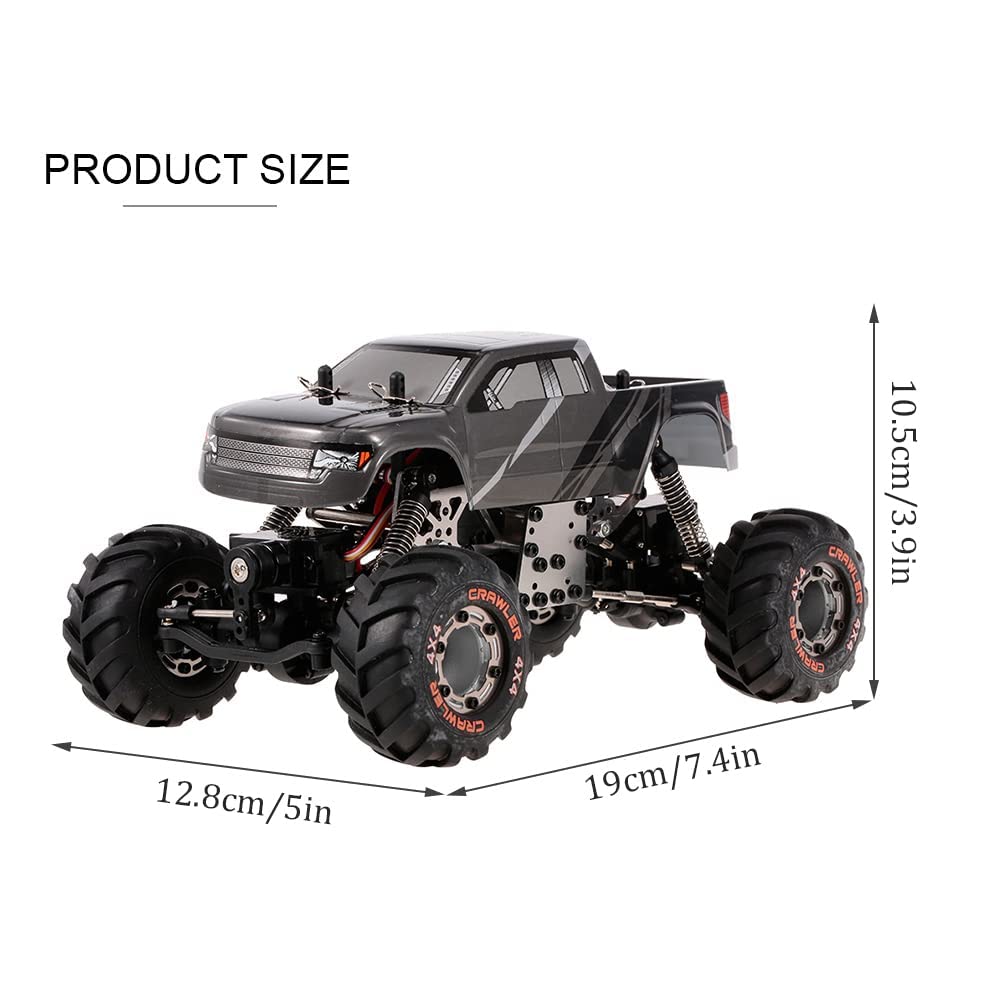 QIYHBVR RC Cars 1/24 Scale 2.4G 4WD High Speed Electric All Terrain Off-Road Climbing Buggy 4WD Mini Rock Crawler RTR for Kids and Adults