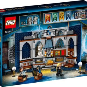 LEGO Harry Potter Ravenclaw House Banner Building Kit 76411-3D Harry Potter Room Wall Decoration, Great Gift Set for Boys Girls Kids, Hogwarts Castle Common Room, Luna Lovegood Minifigure and Wands