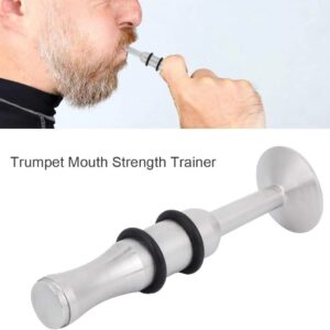 Watris Veiyi Embouchure Training Device Mouthpiece, Mouth Strength Trainer, Brass Instrument Accessories, Personal Embouchure Trainer Mouth Muscles Builder for Trombones Woodwinds Saxophone(Silver)