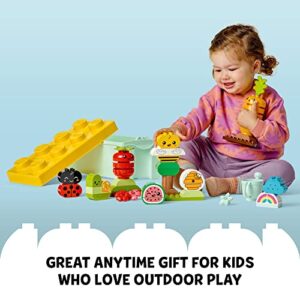 LEGO DUPLO My First Organic Garden Brick Box 10984, Stacking Toys for Babies and Toddlers 1.5+ Years Old, Learning Toy with Ladybug, Bumblebee, Fruit & Veg, Sensory Toy for Kids