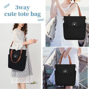 Canvas Tote Bag for Women men Shopping Bag with Zipper Pocket Handbags Crossbody Bag