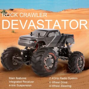 QIYHBVR RC Cars 1/24 Scale 2.4G 4WD High Speed Electric All Terrain Off-Road Climbing Buggy 4WD Mini Rock Crawler RTR for Kids and Adults