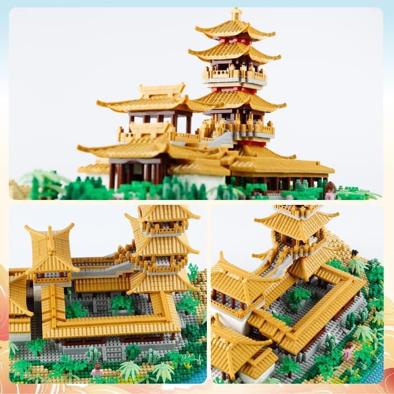 Chinese Architecture Mini Bricks Building Blocks Crescent Moon Spring Collection Model for Display Micro Block for Adults Decorative Creative Toy Present for Children Age of 14+ 3350 PCS