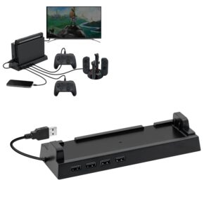 mcbazel usb hub for switch dock, 4 ports usb 2.0 hub dock compatible with ns switch - black