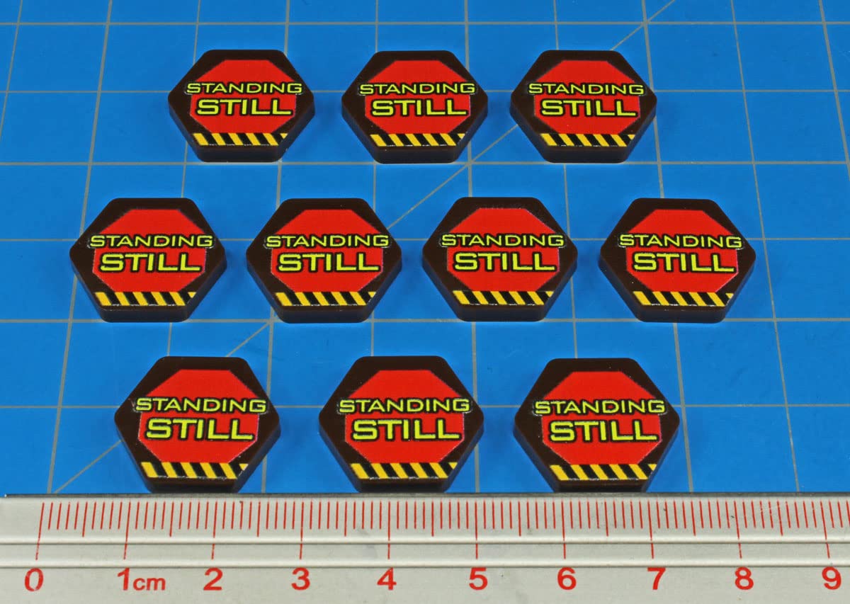 LITKO Mecha Combat Maneuvers Tokens | Full Color Tokns | Compatible with BattleTech, BattleForce, and Alpha Strike (Standing Still Position)