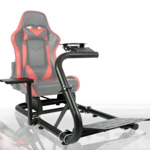 minneer 50mm racing simulator cockpit match seat fit for logitech, thrustmaster, fanatec, g29 g920 g923 t248 t300 steering wheel stand (seat wheel pedal handbrake not included)