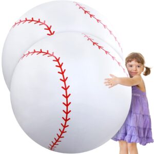 27 inch inflatable balls large inflatable baseball giant beach balls sports balls for pool summer outdoor activity games birthday party decorations (2 pcs)