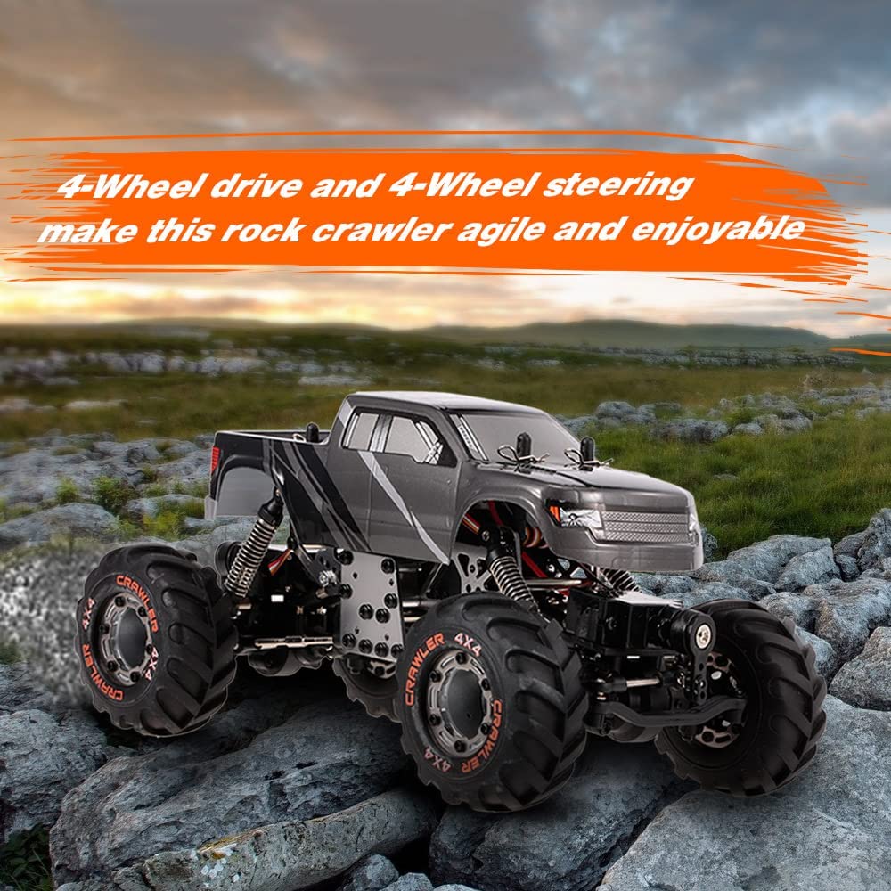 QIYHBVR RC Cars 1/24 Scale 2.4G 4WD High Speed Electric All Terrain Off-Road Climbing Buggy 4WD Mini Rock Crawler RTR for Kids and Adults