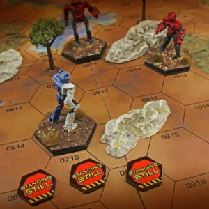 LITKO Mecha Combat Maneuvers Tokens | Full Color Tokns | Compatible with BattleTech, BattleForce, and Alpha Strike (Standing Still Position)