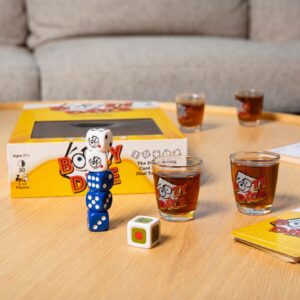 Boozy Dice - Addictive Adult Game of Strategy and Chance, Dice Party Games, Card Games for Adults, Dice Games for Adults Party