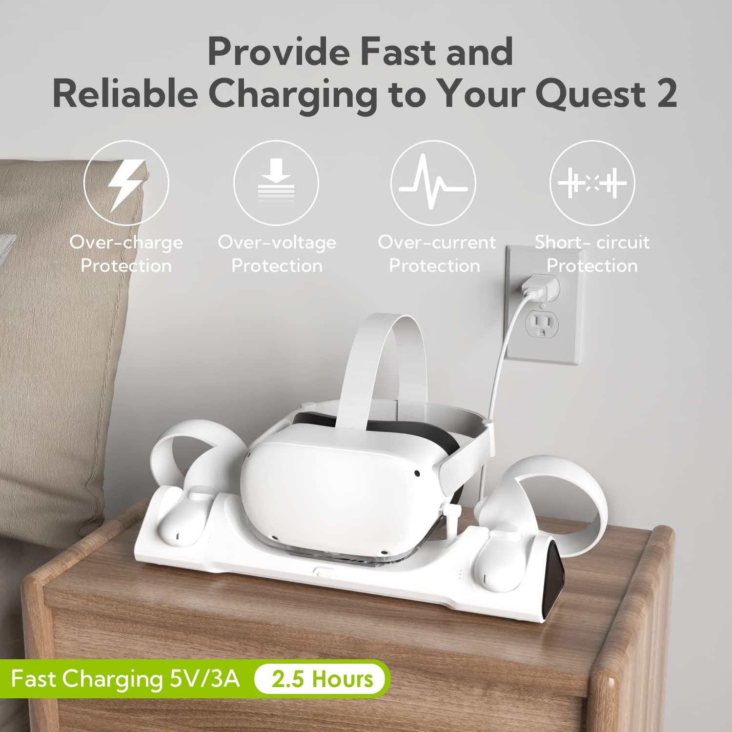 ZYBER Charging Dock for Meta Quest 2, Golf Club Attachment for Oculus Quest 2 Accessories